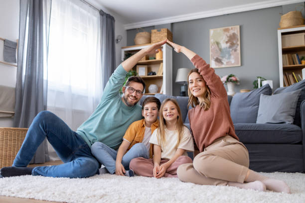 Happy family representing life insurance protection and financial security